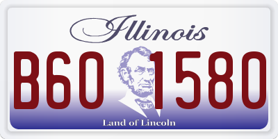 IL license plate B601580