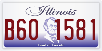IL license plate B601581