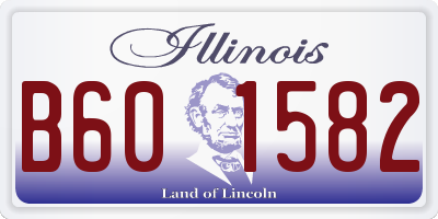 IL license plate B601582