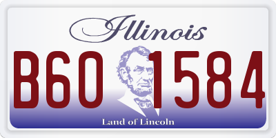IL license plate B601584
