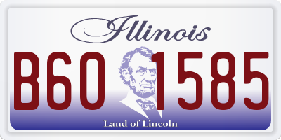 IL license plate B601585