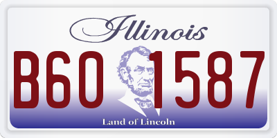 IL license plate B601587