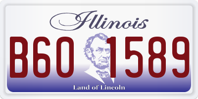 IL license plate B601589