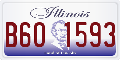 IL license plate B601593