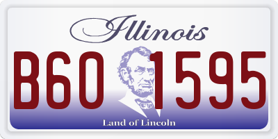 IL license plate B601595