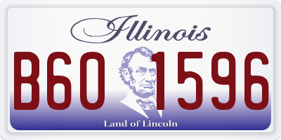 IL license plate B601596