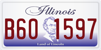 IL license plate B601597