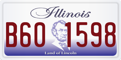 IL license plate B601598