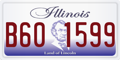 IL license plate B601599