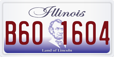 IL license plate B601604