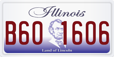 IL license plate B601606