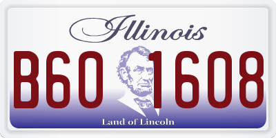 IL license plate B601608