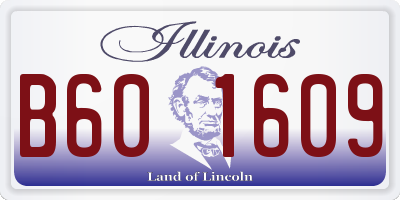 IL license plate B601609