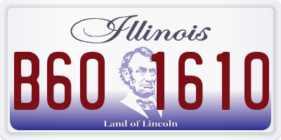 IL license plate B601610