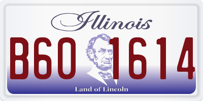 IL license plate B601614