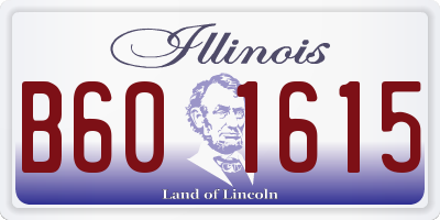 IL license plate B601615