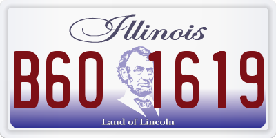 IL license plate B601619