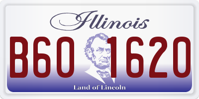 IL license plate B601620