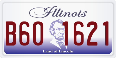 IL license plate B601621