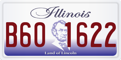 IL license plate B601622