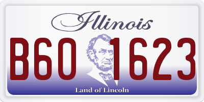 IL license plate B601623