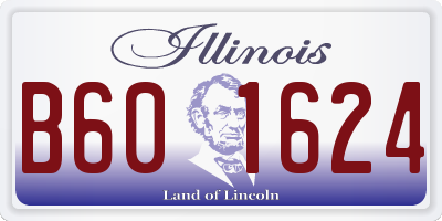 IL license plate B601624