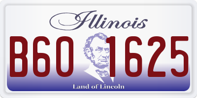 IL license plate B601625