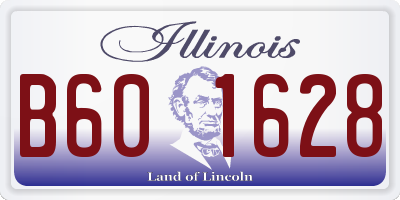 IL license plate B601628