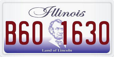IL license plate B601630