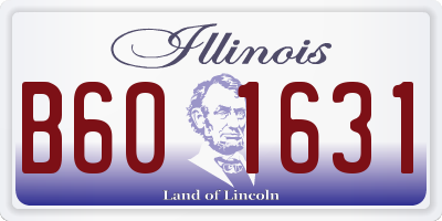 IL license plate B601631
