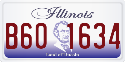 IL license plate B601634