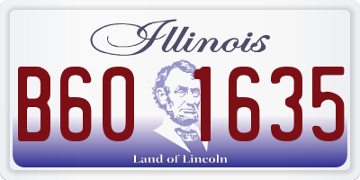 IL license plate B601635