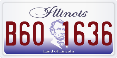 IL license plate B601636