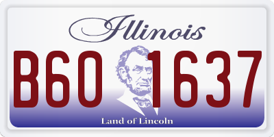 IL license plate B601637