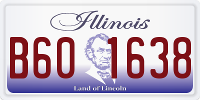 IL license plate B601638