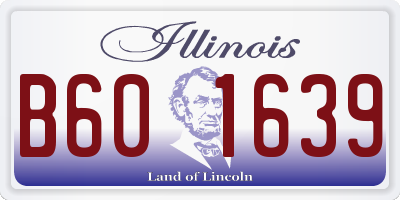 IL license plate B601639