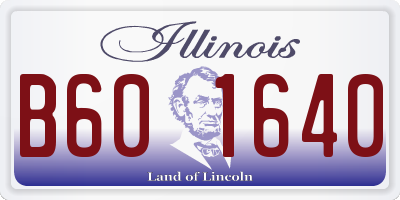 IL license plate B601640