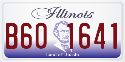 IL license plate B601641