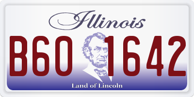 IL license plate B601642
