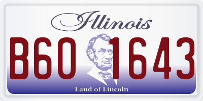IL license plate B601643