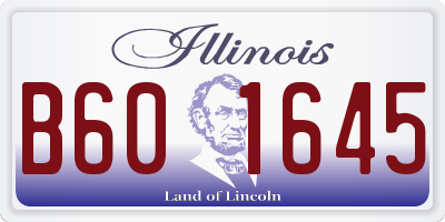 IL license plate B601645