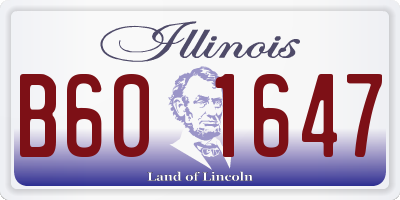IL license plate B601647