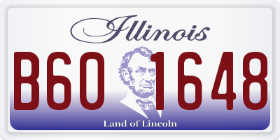 IL license plate B601648