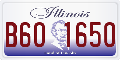 IL license plate B601650