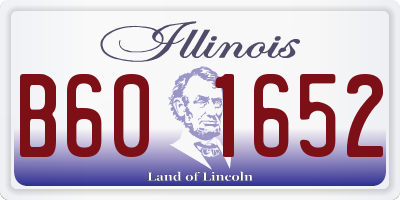 IL license plate B601652
