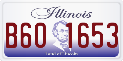 IL license plate B601653