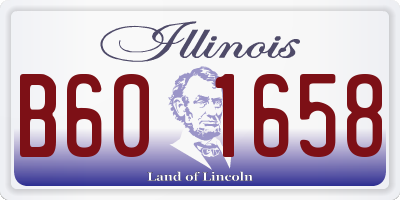 IL license plate B601658