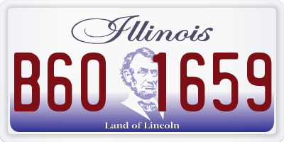 IL license plate B601659