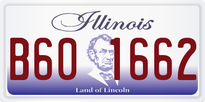 IL license plate B601662