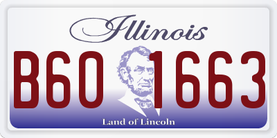 IL license plate B601663